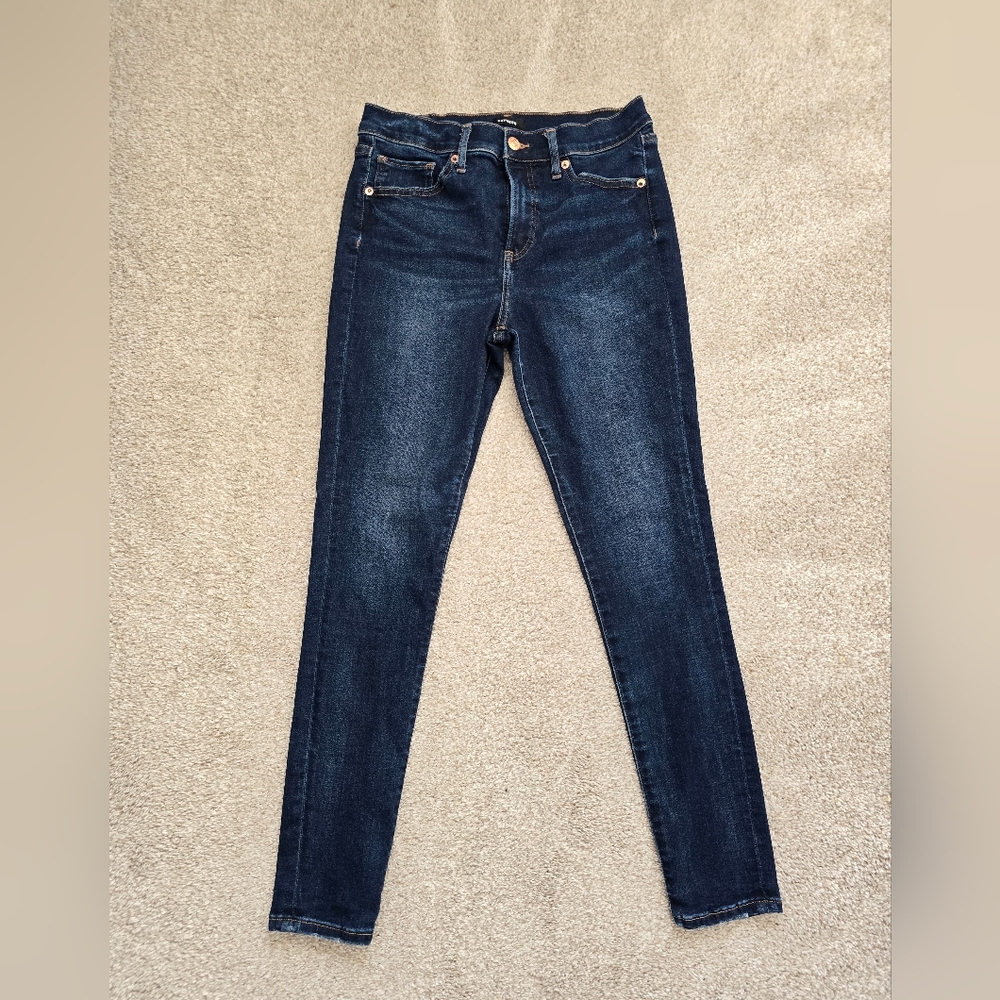 Express Women's Dark Indigo Skinny Mid Rise Jeans Sz 8R
